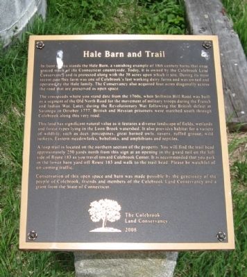 Hale Barn and Trail Marker image. Click for full size.