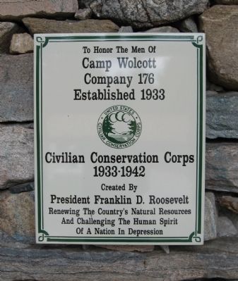 To Honor The Men Of Camp Wolcott Marker image. Click for full size.