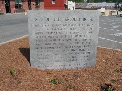 Site of the Randolph House Marker. Click for full size. Site of the Randolph House Marker image. Click for full size.