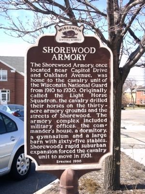 Former location of the Shorewood Armory Marker image. Click for full size.