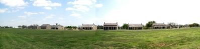 Panorama, Fort Concho parade grounds image. Click for full size.
