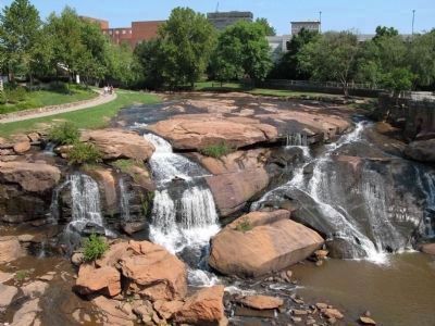 Reedy River Falls, View from Liberty Bridge image. Click for full size.