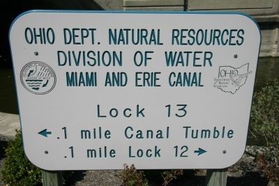 Miami and Erie Canal Marker image. Click for full size.
