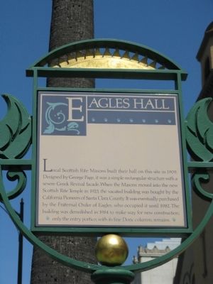 Eagles Hall Marker. Click for full size. Eagles Hall Marker image. Click for full size.