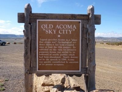 Old Acoma "Sky City" Marker image. Click for full size.