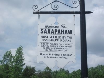 Welcome to... Saxapahaw Marker. Click for full size. Welcome to... Saxapahaw Marker image. Click for full size.
