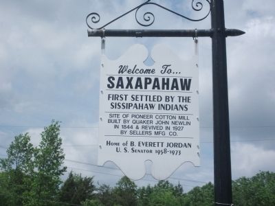 Welcome to... Saxapahaw Marker image. Click for full size.
