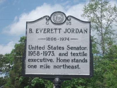 B. Everett Jordan Marker. Click for full size. B. Everett Jordan Marker image. Click for full size.