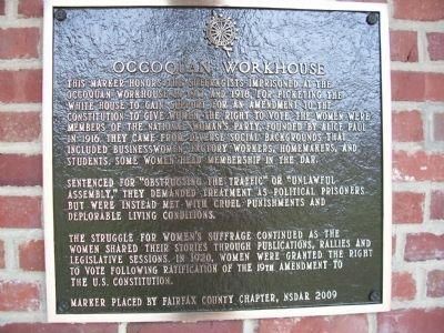 Occoquan Workhouse Marker. Click for full size. Occoquan Workhouse Marker image. Click for full size.