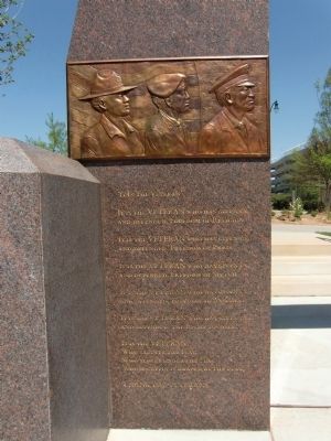 Western North Carolina Veterans Memorial Marker - west panel inscriptions image. Click for full size.