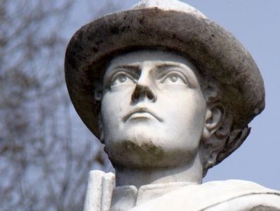 Confederate Soldier Statue on Monument. Click for full size. Confederate Soldier Statue on Monument image. Click for full size.