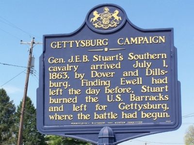 Gettysburg Campaign Marker. Click for full size. Gettysburg Campaign Marker image. Click for full size.