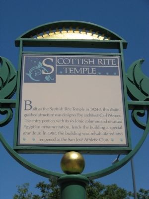Scottish Rite Temple Marker. Click for full size. Scottish Rite Temple Marker image. Click for full size.