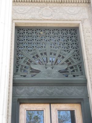 Ornamatation Above Entrance Door. Click for full size. Ornamatation Above Entrance Door image. Click for full size.