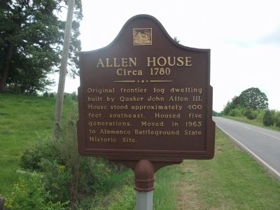 Allen House Marker. Click for full size. Allen House Marker image. Click for full size.