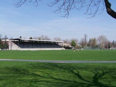Athletic Field where marker is located. image. Click for full size.