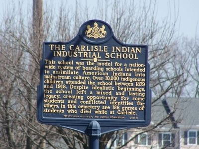 The Carlisle Indian Industrial School Marker image. Click for full size.