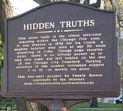 Couch Tomb Marker Hidden Truths closeup image. Click for full size.