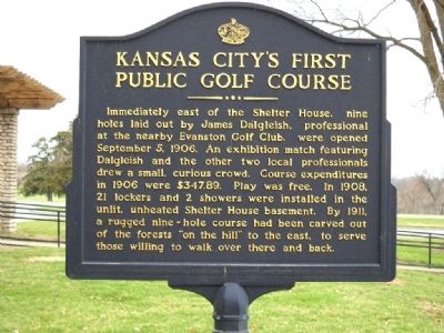 Kansas City's First Public Golf Course Marker image. Click for full size.