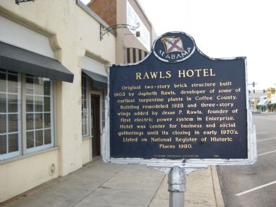 Rawls Hotel Marker image. Click for full size.