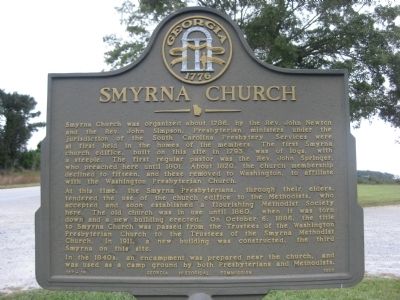 Smyrna Church Marker. Click for full size. Smyrna Church Marker image. Click for full size.