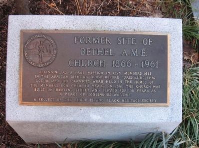 Bethel AME Church Marker. Click for full size. Bethel AME Church Marker image. Click for full size.