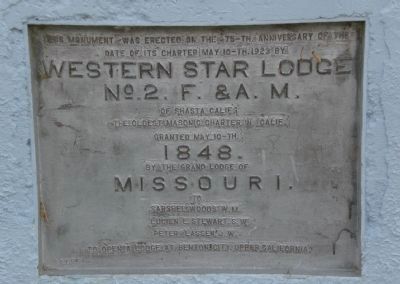 Western Star Lodge No. 2 Free and Accepted Masons Marker image. Click for full size.