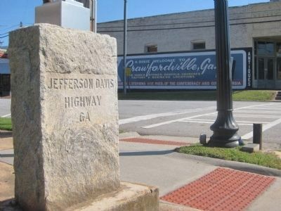 Jefferson Davis Highway Marker in Crawfordville image. Click for full size.