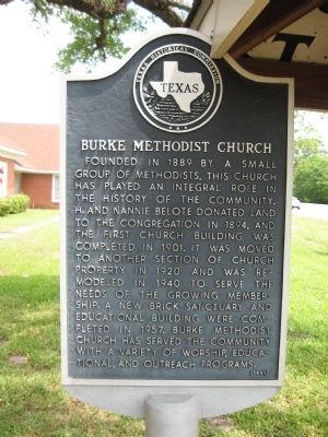 Burke Methodist Church Marker image. Click for full size.