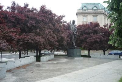 Tom G. Masaryk Memorial - statue as seen from near marker image. Click for full size.