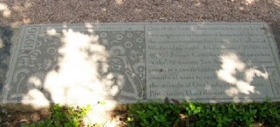 Reaffirming the Miracle of Our Lady of Guadalupe Marker. Click for full size. Reaffirming the Miracle of Our Lady of Guadalupe Marker image. Click for full size.