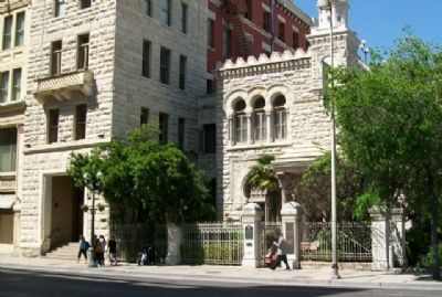 Old San Antonio National Bank Building and Marker. Click for full size. Old San Antonio National Bank Building and Marker image. Click for full size.