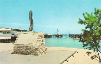 Monterey Harbor Marker - Postcard View (undated) image. Click for full size.