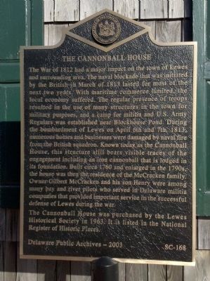 The Cannonball House Marker image. Click for full size.