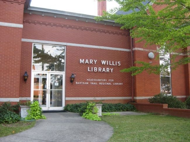 The Mary Willis Library, east entrance on Liberty Street image. Click for full size.