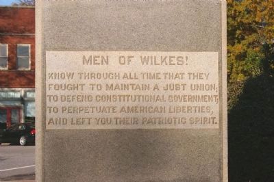 Wilkes County Confederate Memorial Marker image. Click for full size.