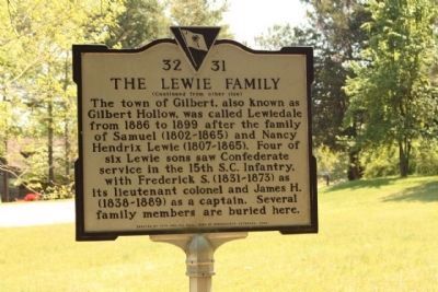 The Lewie Family Marker image. Click for full size.