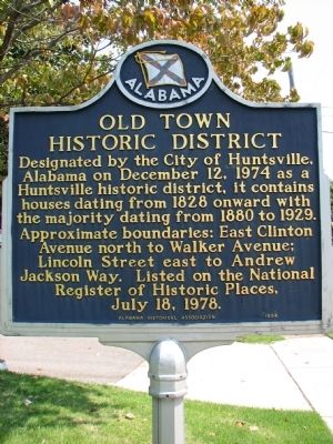Old Town Historic District Marker. Click for full size. Old Town Historic District Marker image. Click for full size.