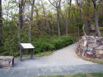 Confederate Breastworks Interpretive Trail Marker. Click for full size. Confederate Breastworks Interpretive Trail Marker image. Click for full size.