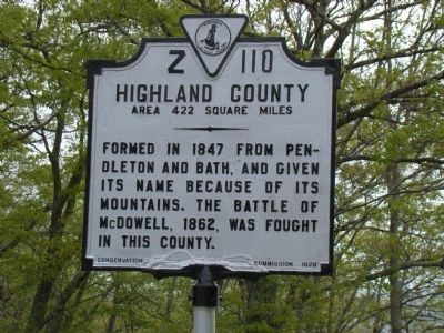 Highland County Face of Marker. Click for full size. Highland County Face of Marker image. Click for full size.