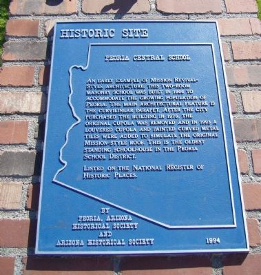 Peoria Central School Marker. Click for full size. Peoria Central School Marker image. Click for full size.