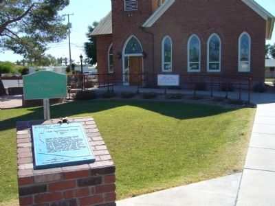 First Presbyterian Church of Peoria Marker. Click for full size. First Presbyterian Church of Peoria Marker image. Click for full size.
