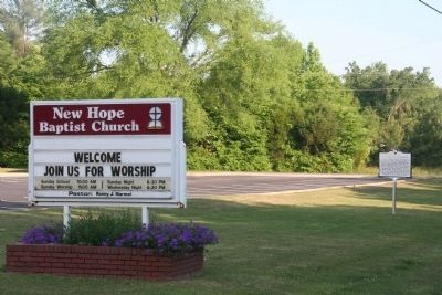 New Hope Baptist Church Marker and welcome sign image. Click for full size.
