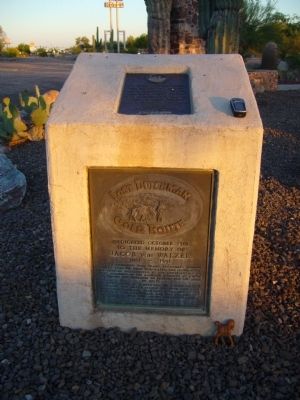 Lost Dutchman Gold Route Marker. Click for full size. Lost Dutchman Gold Route Marker image. Click for full size.
