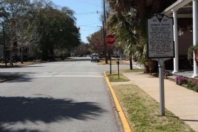 Seibels House Marker, looking west along Richland Street image. Click for full size.