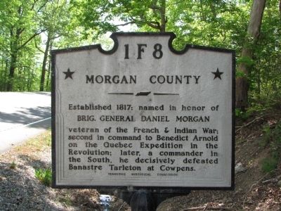 Morgan County / Scott County Marker image. Click for full size.