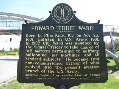 Edward "Eddie" Ward Marker. Click for full size. Edward "Eddie" Ward Marker image. Click for full size.