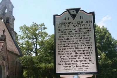 Episcopal Church Of The Nativity Marker image. Click for full size.