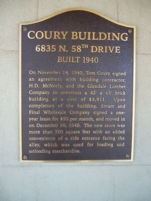 Coury Building Marker image. Click for full size.