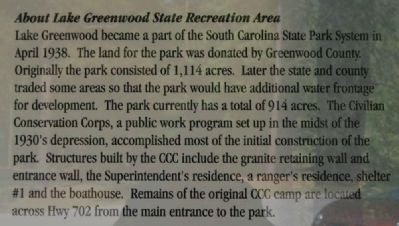 About Lake Greenwood State Recreation Area image. Click for full size.